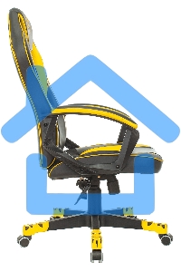 Кресло игровое Бюрократ Zombie GAME 16 черный/желтый текстиль/эко.кожа крестовина пластик