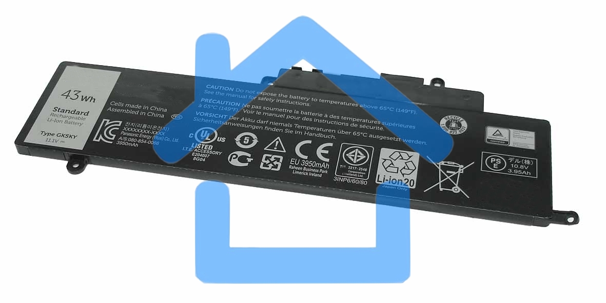 Аккумуляторная батарея для ноутбука Dell Inspiron 11. 13 Type (GK5KY) 43Wh