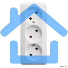 Розетка 3-м ОП Этюд 16А IP20 без заземл. без защ. шторок белый SchE PA16-009B