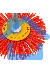 Щетка для дрели Denzel 65 мм, плоская, со шпилькой, нейлоновая щетина