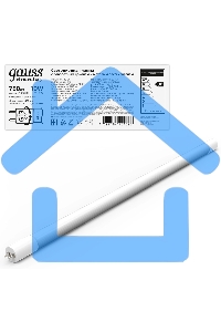Лампа светодиодная Gauss Elementary T8 10Вт 4000К G13 780лм 600мм стекло поворотная