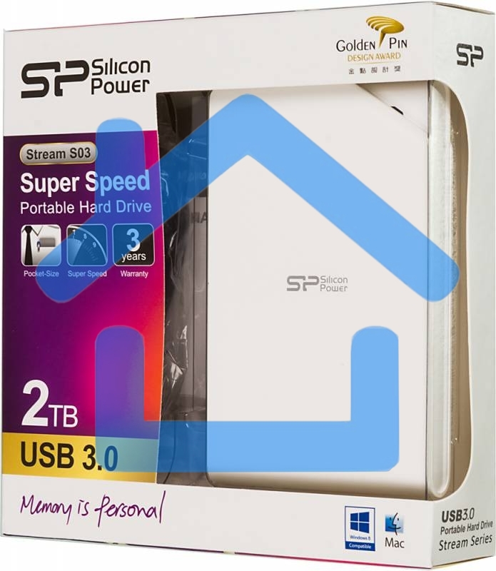 Внешний жесткий диск Silicon Power USB 3.0 2Tb S03 SP020TBPHDS03S3W Stream 2.5