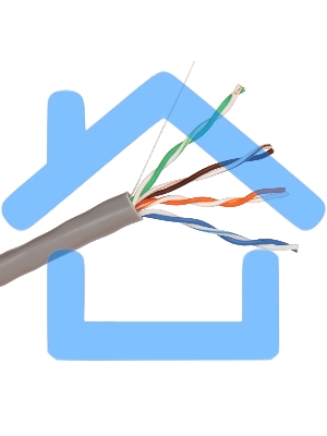 Кабель Exegate EX256748RUS Кабель UTP 4 пары кат.5e Exegate бескислородная медь, FLUKE® test pass, бухта 305м, серый, PVC