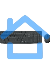 Комплект клавиатура + мышь Logitech MK235 клав:черный мышь:черный USB беспроводная