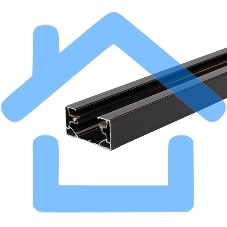 Шинопровод однофазный с кабельным вводом и заглушкой для трековых светильников Rexant 1 м черный