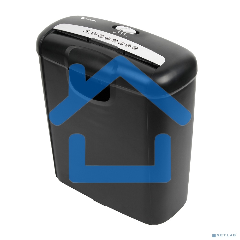 Уничтожитель документов ГЕЛЕОС УД10-2, DIN P-2 (2 ур-нь секр.), полоса 5,8мм, 8 лист (70г/м2), пл.карты/скобы, 10 литров