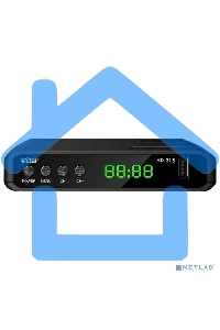 Ресивер эфирный цифровой Эфир DVB-T2 HD HD-215 пластик, дисплей DOLBY DIGITAL,
