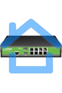 Коммутатор Digma DSW708G-2S-T (L2+) 8x1Gbит/с 2SFP управляемый