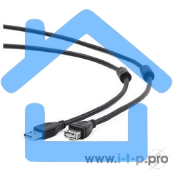 Кабель Gembird/Cablexpert CCF2-USB2-AMAF-10 USB 2.0 Pro AM/AF, 3м, экран, 2феррит.кольца, черный, пакет