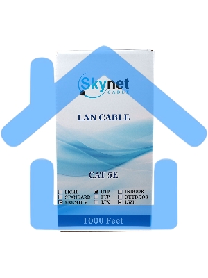 Кабель SkyNet Light FTPнг-LSZH 4x2x0,46, низкое дымовыделение, нулевое содержание галогенов, медный, FLUKE TEST, кат.5e, однож., 305 м, box, оранжевый