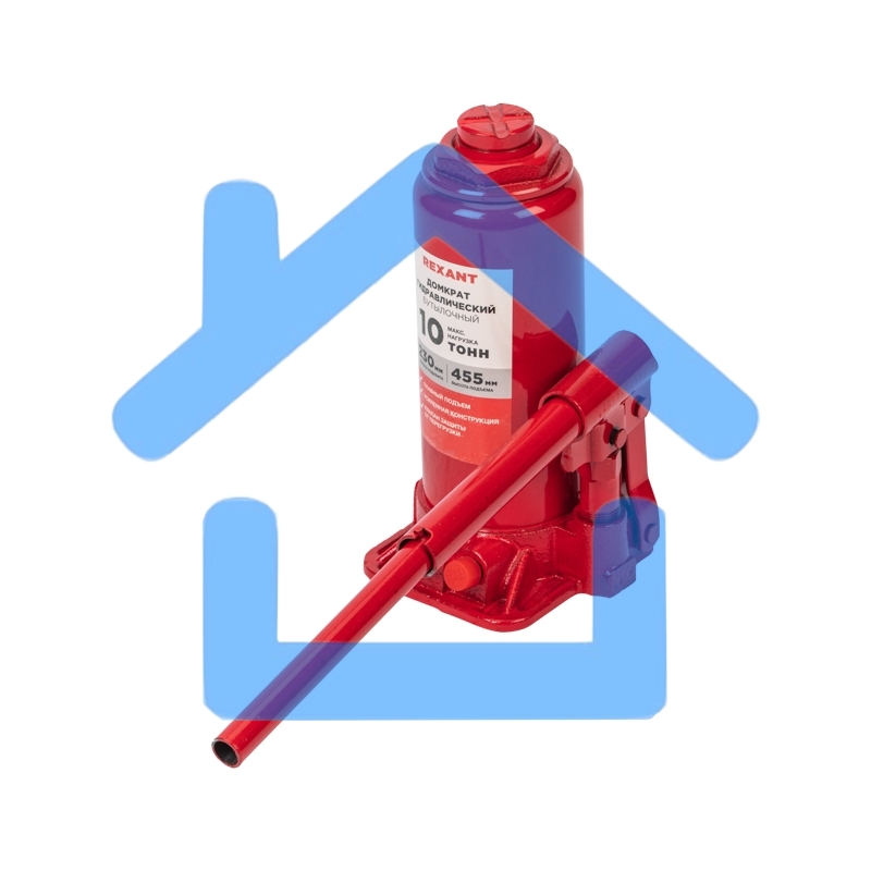 Домкрат гидравлический бутылочный 10т Rexant