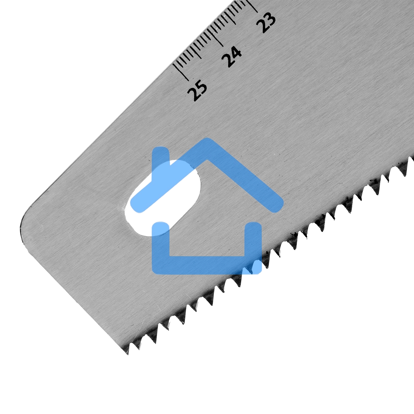 Ножовка по дереву Sparta 400 мм, 7-8 TPI, зуб-2D, каленый зуб, линейка, двухкомпонентная рукоятка