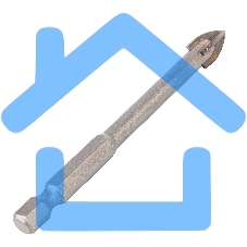 Сверло по керамической плитке Denzel 8 мм, крестовая пластина, 6-гр. хвостовик