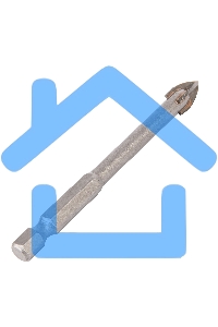 Сверло по керамической плитке Denzel 8 мм, крестовая пластина, 6-гр. хвостовик