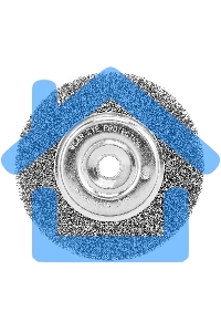 Щетка для УШМ, 200 мм, посадка 22,2 мм, плоская, витая проволока Сибртех