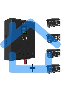 Комплект ИБП EX296004RUS + батарея 150Aч EX282990RUS 4шт ExeGate FineSine SX-5000.LCD.AVR.2SH.T + батарея ExeGate DT 12150 (12В, 150Ач) 4шт