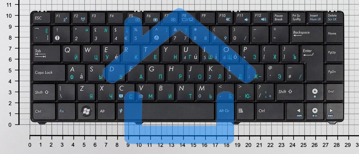 Клавиатура для ноутбука Asus N20 N20A N20H черная