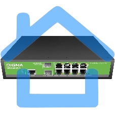 Коммутатор Digma DSW708G-2S-T (L2+) 8x1Gbит/с 2SFP управляемый