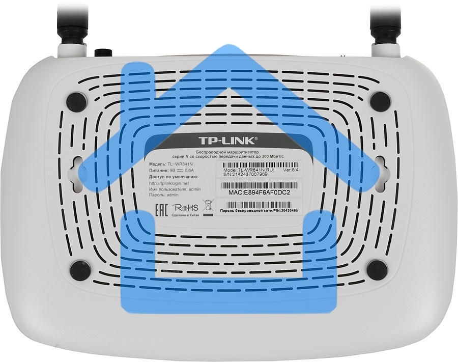 Маршрутизатор беспроводной TP-Link TL-WR841N 10/100BASE-TX
