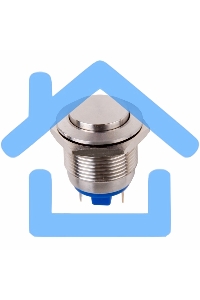 Кнопка антивандальная Ø19 Б/Фикс (2с) (ON)-OFF выпуклая (PBS-28В-4) Rexant (в упак. 1шт.)