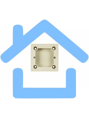 Бокс для накладного монтажа электроустановочных изделий Rexant, BN-01, бежевый