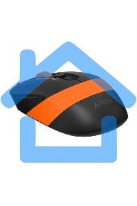 Мышь проводная A4Tech Fstyler FM10 черный/оранжевый, 1600 dpi, USB, кнопки - 4