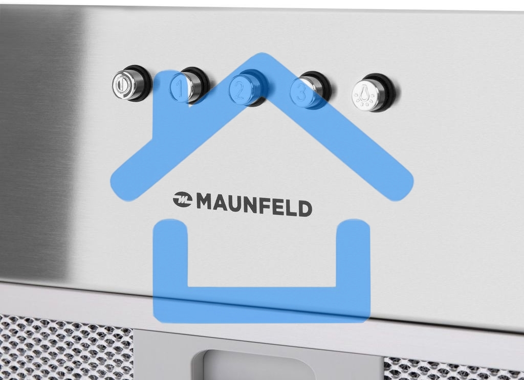 Вытяжка встраиваемая Maunfeld Crosby Power 50 нержавеющая сталь, 50 см, 1050 куб. м/ч, 51.8 дБ