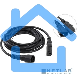 Кабель монитор - компьютер 220V (UPS -> устройство) VCOM <VDE> 3G*0.75mm (CE001-CU) 3м