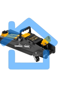 Домкрат гидравлический подкатной с фиксатором Denzel 2,5 т,85-385 мм, в пласт. кейсе