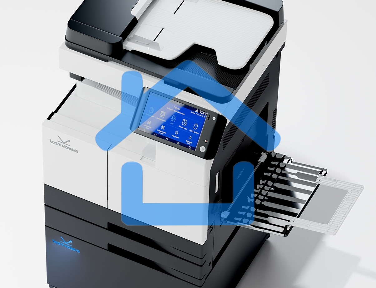 МФУ лазерное Катюша M348p (Россия), A3, ч/б, печ. 48 стр/мин., скан. до 70 стр/мин., 1200 x 1200 dpi (печать) 600 x 600 DPI (скан.), Ethernet, USB