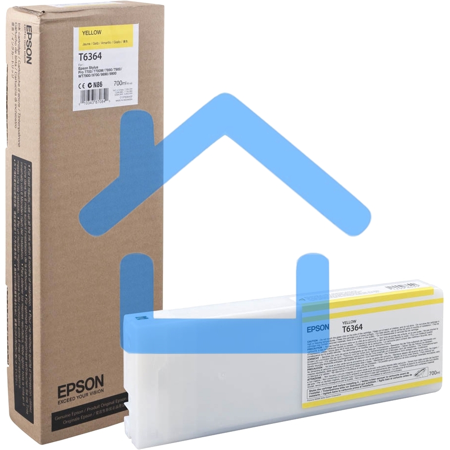 Картридж струйный Epson C13T636400 желтый (700 мл) для Stylus 7700, 7890, 7900, 9700, 9890, 9900, WT7900