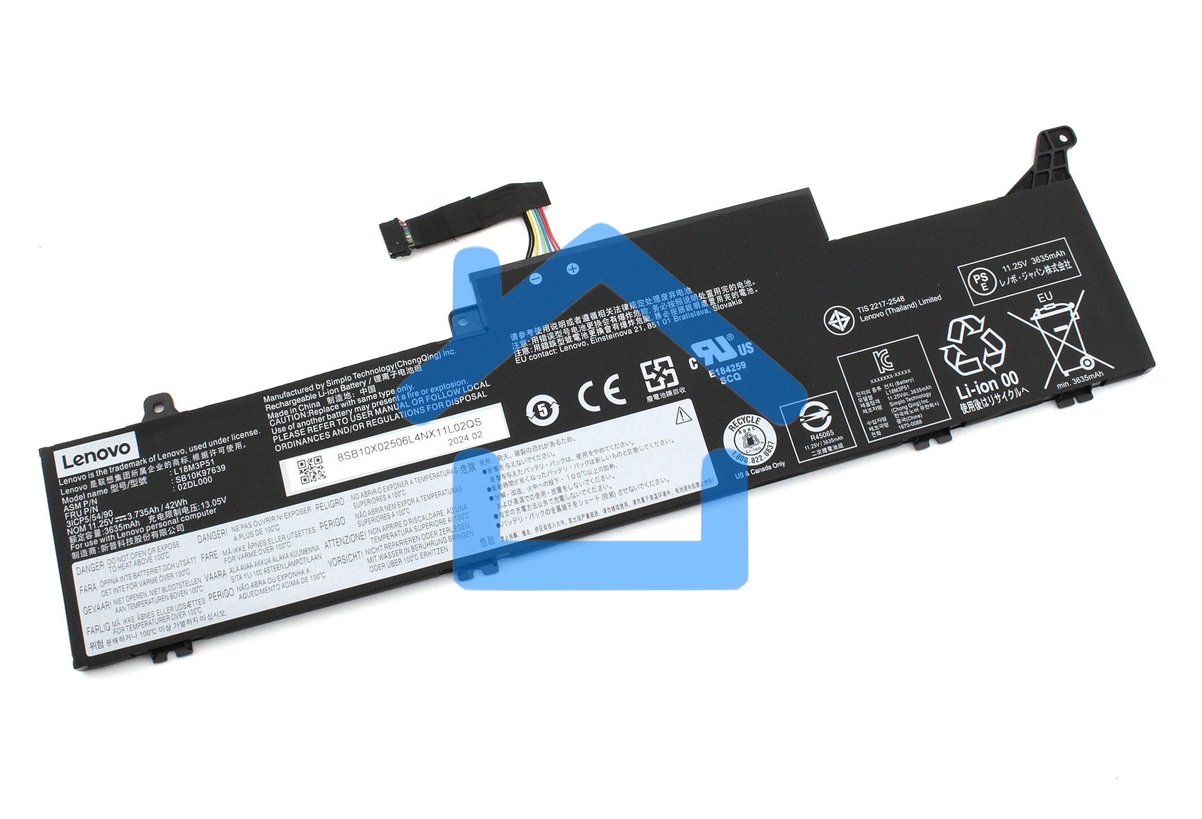 Аккумуляторная батарея для Lenovo ThinkPad E490s (L18C3P51) 11.25V 42Wh