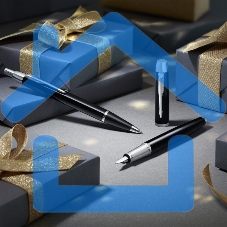 Набор ручек Parker IM Core FK221 (CW2093215) черный CT сталь нержавеющая, подарочная коробка ручка перьевая, ручка шариковая