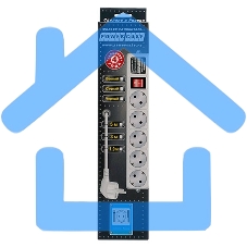 Сетевой фильтр Powercube SPG-B-10-WHITE 3м (5 розеток) белый (коробка)