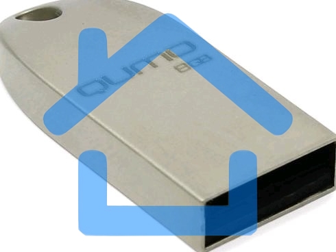 Флешка USB R/W 2.0 QUMO 8Gb, Cosmos QM8GUD-Cos Silver