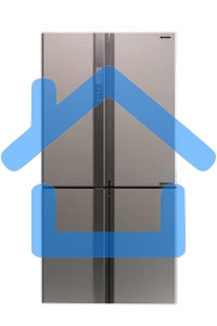 Холодильник Sharp SJ-EX98FBE бежевый трехкамерный 394/211 л морозилка снизу, No Frost, Side by Side