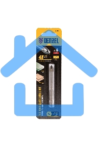 Сверло по керамической плитке Denzel 8 мм, крестовая пластина, 6-гр. хвостовик