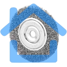 Щетка для УШМ, 200 мм, посадка 22,2 мм, плоская, витая проволока Сибртех