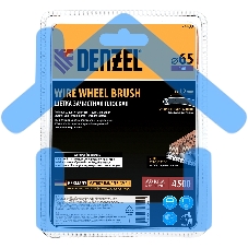 Щетка для дрели Denzel 65 мм, плоская, со шпилькой, нейлоновая щетина