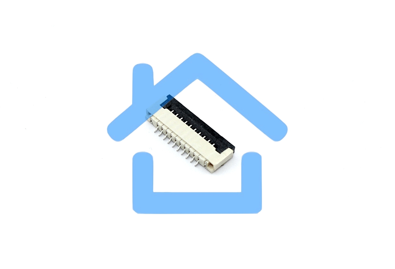 Разъем FPC Flip-Lock 1010-10RLGF 10 pin высота 1мм шаг 1мм