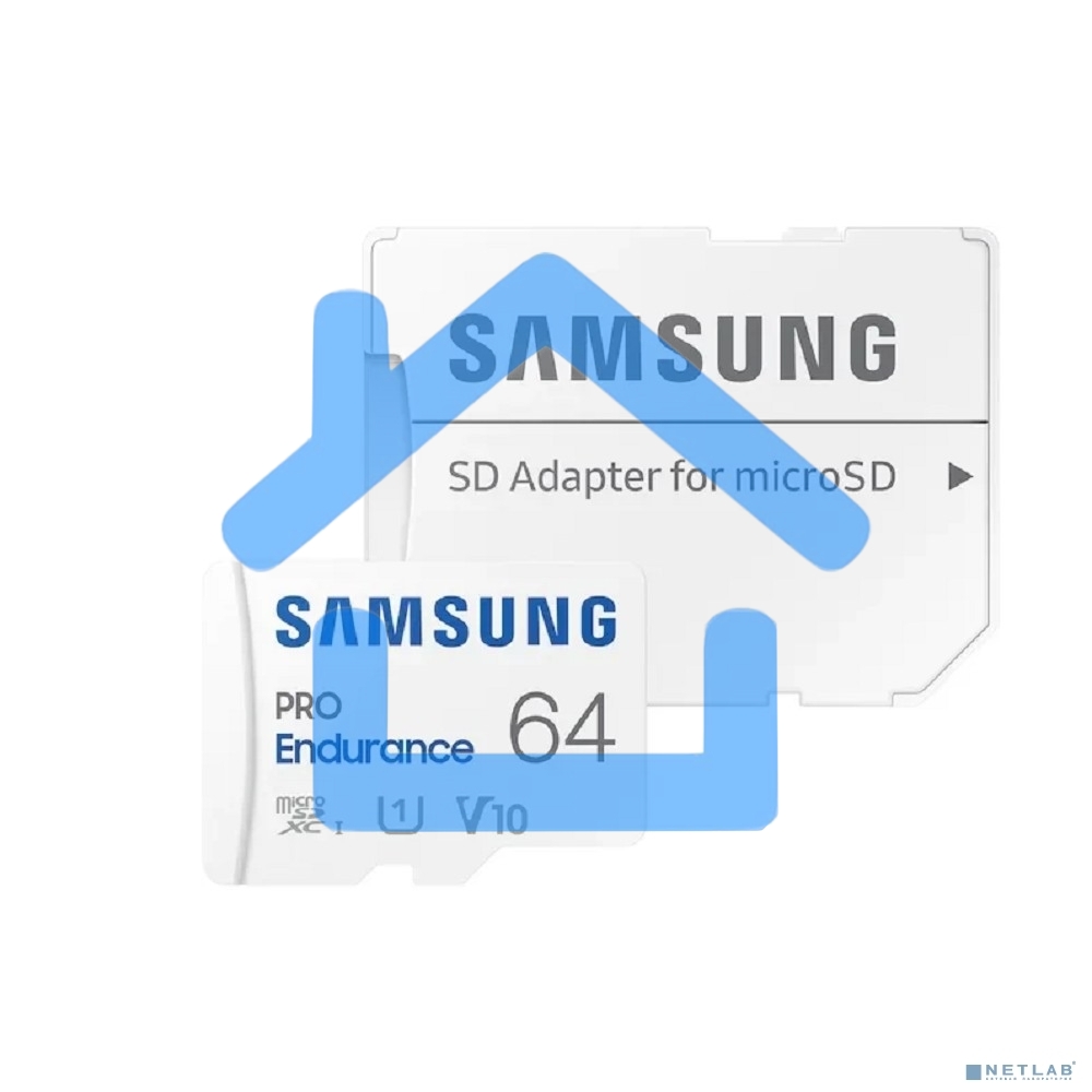 Флеш карта microSDXC 64Gb Samsung PRO Endurance (для видеорегистратора) Class 10, UHS-I, W 30 МБ/с, R 100 МБ/с, <MB-MJ64KA/APC> адаптер на SD
