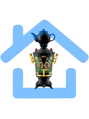 Самовар Centek CT-0093 черный/хохлома