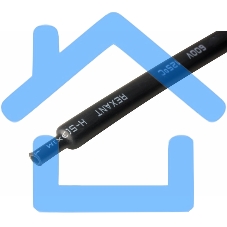 Трубка термоусадочная 12.0/4.0 1м с клеев. подсл. черный Rexant 21-2008