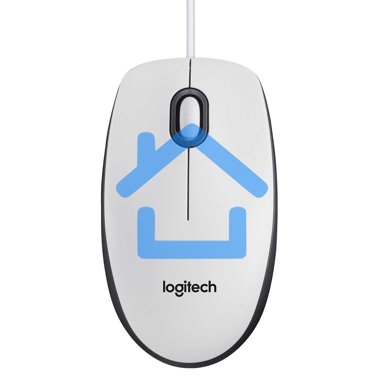 Мышь проводная Logitech M100 белый, 1000 dpi, USB, кнопки - 3