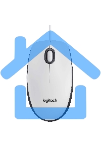 Мышь проводная Logitech M100 белый, 1000 dpi, USB, кнопки - 3