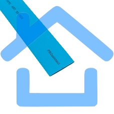 Трубка термоусаживаемая ТУТ 18,0/9,0мм, синяя, упаковка 50 шт. по 1м, PROconnect