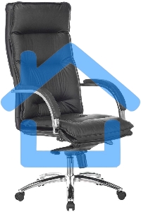 Кресло руководителя Бюрократ T-9927SL черный, кожа, крестовина металл хром