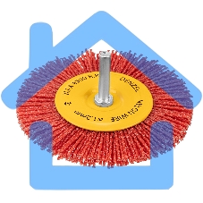 Щетка для дрели Denzel 100 мм, плоская, со шпилькой, нейлоновая щетина