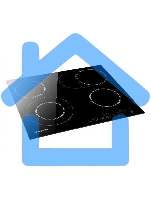 Встраиваемая электрическая варочная панель Samsung NZ64T3516AK/WT, 55 х 575 х 505 мм, стеклокерамика, скошенный край, черный