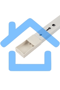 Шинопровод однофазный с кабельным вводом и заглушкой для трековых светильников Rexant 1 м белый с